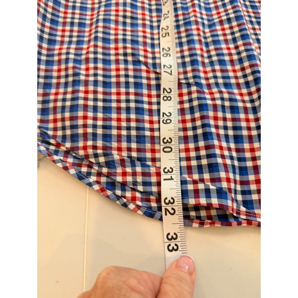 Polo Ralph Lauren Mens 2XB Red Blue Gingham Cotton Stretch Button Down Shirt - Picture 4 of 9
